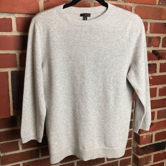 Talbots Cashmere Metallic Blend Sweater Top